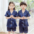 Short Sleeve Solid Silk Satin Nightgown Set Set Alex + Nova