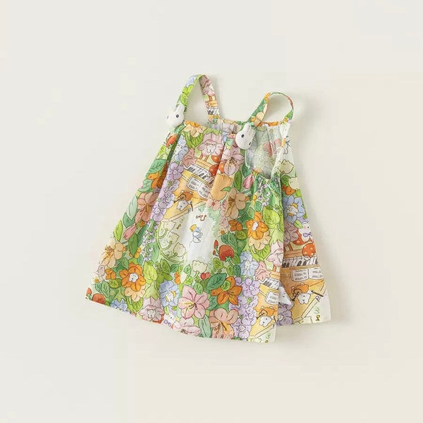 Bunny Garden Floral Cotton Sundress Dresses Alex + Nova 