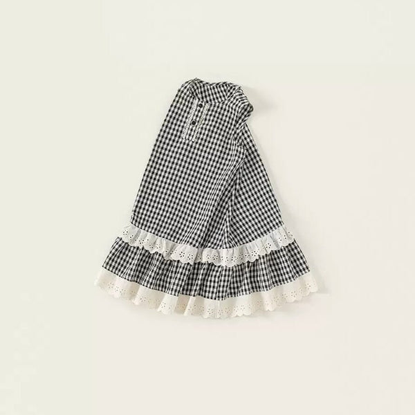 Classic Gingham Lace Trim Dress Dresses Alex + Nova 