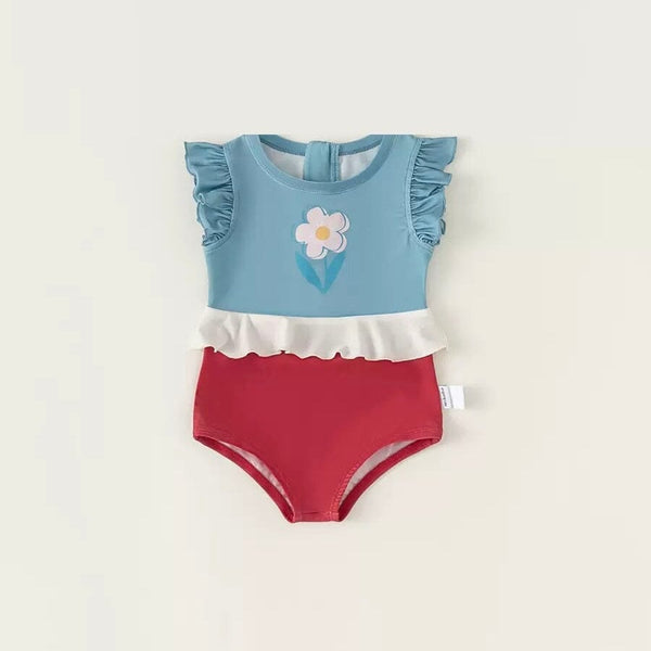 Floral Dream Ruffle Sleeve One-Piece Swimsuit Accessory Alex + Nova 18-24 Months 