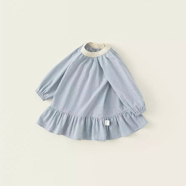 Pastoral Style Cotton Plaid Long-Sleeve Dress Dresses Alex + Nova 
