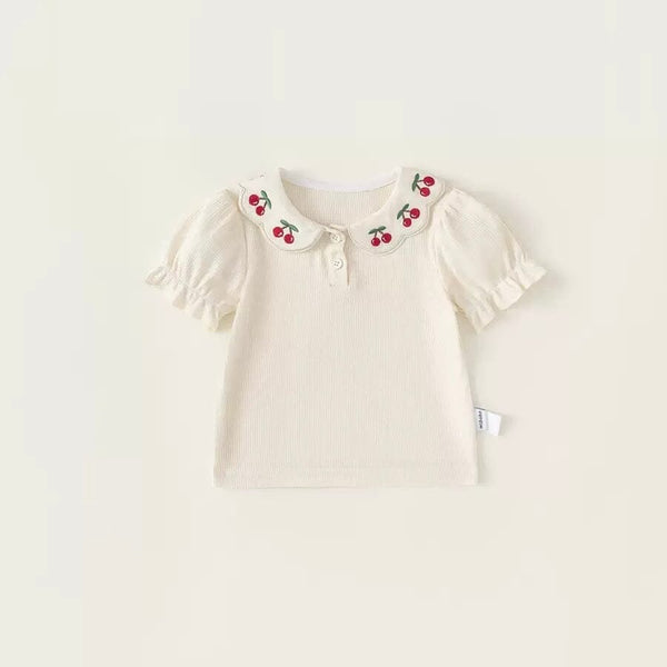 Sweet Cherry Puff Sleeve Summer Tee Top Alex + Nova 18-24 Months 