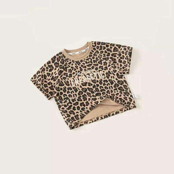 Wild Energy Leopard Print Tee Top Alex + Nova 