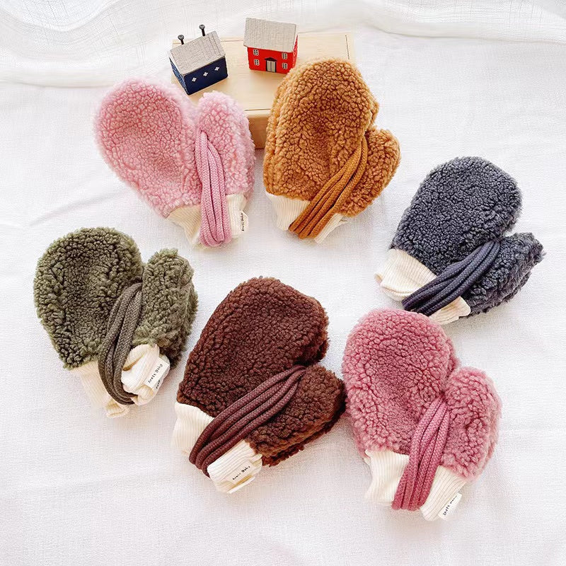 Basic Winter Plush Warm Rope Mittens Alex + Nova