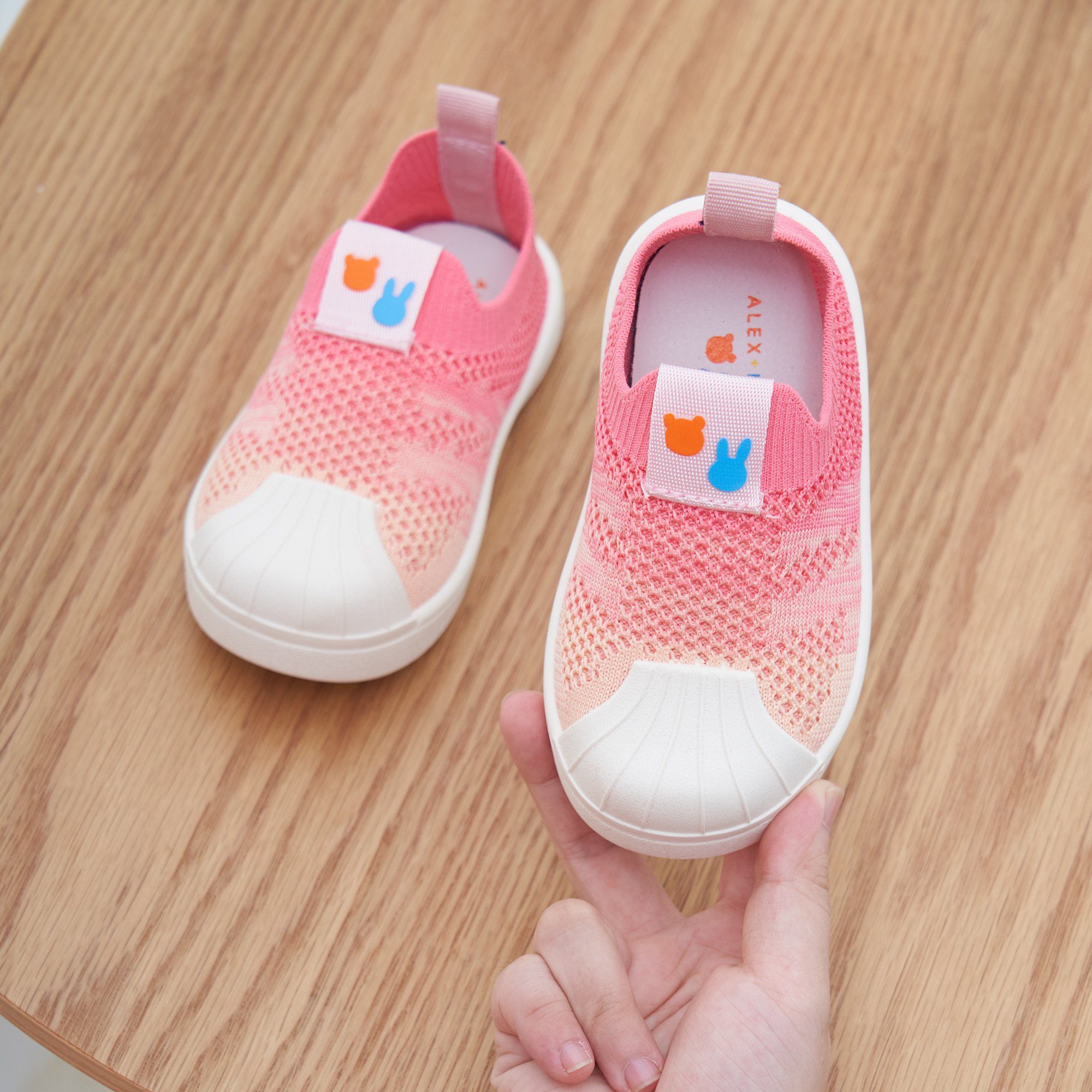 Gradient Color Kids Flyknit First Walker Shoes Alex Nova